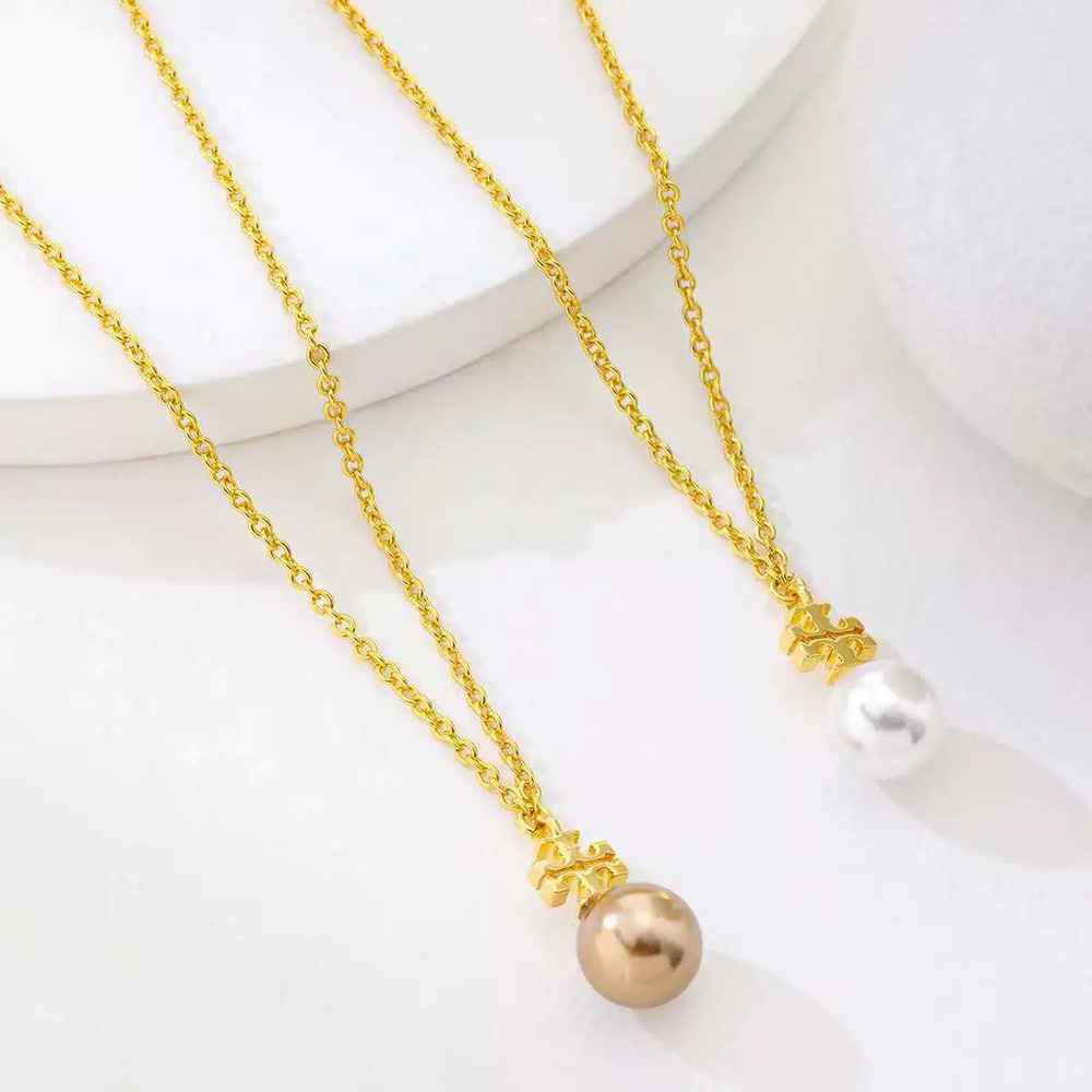 Tory Burch Swarovski Crystal Letter Necklace